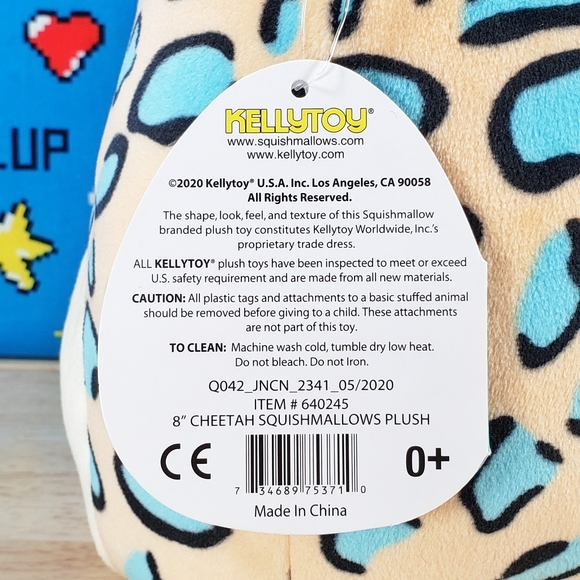 Squishmallow Liv the Cheetah 8" 2020 UltraSoft Genuine Animal Plush - Picture 12 of 12